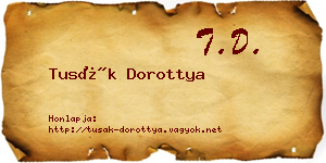 Tusák Dorottya névjegykártya